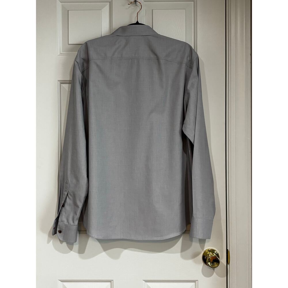 UnTuckit Men's Rubican WF Gray XL Wrinkle Free 100% Cotton Button Up - Picture 5 of 10